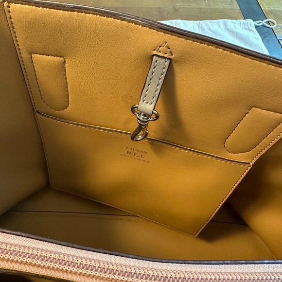 RALPH LAUREN Lauren Tote Dove Gray Leather - Picture 7 of 13